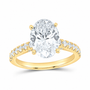14K Yellow Gold 3 1/2 CTW Lab-Grown Diamond Oval Engagement Ring, photo 1