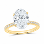 14K Yellow Gold 3 1/4 CTW Lab-Grown Diamond Oval Engagement Ring, photo 1
