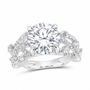 14K White Gold 3 3/4 CTW Lab-Grown Diamond Round Engagement Ring, photo 1