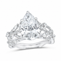 14K White Gold 3 7/8 CTW Lab-Grown Diamond Pear Engagement Ring, photo 1
