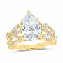 14K Yellow Gold 3 7/8 CTW Lab-Grown Diamond Pear Engagement Ring, photo 1