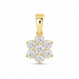 14K Yellow Gold 3/8 CTW Lab-Grown Diamond Flower Pendant, photo 1