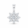 14K White Gold 1/2 CTW Lab-Grown Diamond Flower Pendant, photo 1