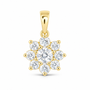 14K Yellow Gold 1/2 CTW Lab-Grown Diamond Flower Pendant, photo 1