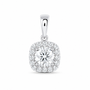 14K White Gold 1/2 CTW Lab-Grown Diamond Cushion Pendant, photo 1