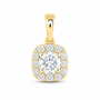 14K Yellow Gold 1/2 CTW Lab-Grown Diamond Cushion Pendant, photo 1