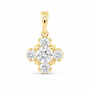14K Yellow Gold 1/2 CTW Lab-Grown Diamond Clover Pendant, photo 1
