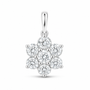 14K White Gold 1 CTW Lab-Grown Diamond Flower Pendant, photo 1