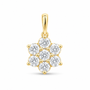 14K Yellow Gold 1 CTW Lab-Grown Diamond Flower Pendant, photo 1