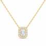 14K Yellow Gold 1/2 CTW Lab-Grown Diamond Emerald Necklace, photo 1