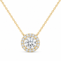 14K Yellow Gold 2 CTW Lab-Grown Diamond Round Necklace, photo 1