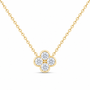 14K Yellow Gold 1/2 CTW Lab-Grown Diamond Clover Necklace, photo 1