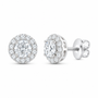 14K White Gold 1 CTW Lab-Grown Diamond Round Stud Earrings, photo 1