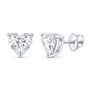 14K White Gold 1 1/2 CTW Lab-Grown Diamond Heart Stud Earrings, photo 1
