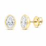 14K Yellow Gold 1 CTW Lab-Grown Diamond Oval Stud Earrings, photo 1