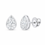 14K White Gold 1 CTW Lab-Grown Diamond Pear Stud Earrings, photo 1