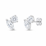 14K White Gold 2 1/2 CTW Lab-Grown Diamond Two-Stone Stud Earrings, photo 1
