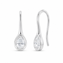 14K White Gold 2 CTW Lab-Grown Diamond Pear Drop Earrings, photo 1