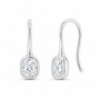 14K White Gold 2 CTW Lab-Grown Diamond Cushion Drop Earrings, photo 1
