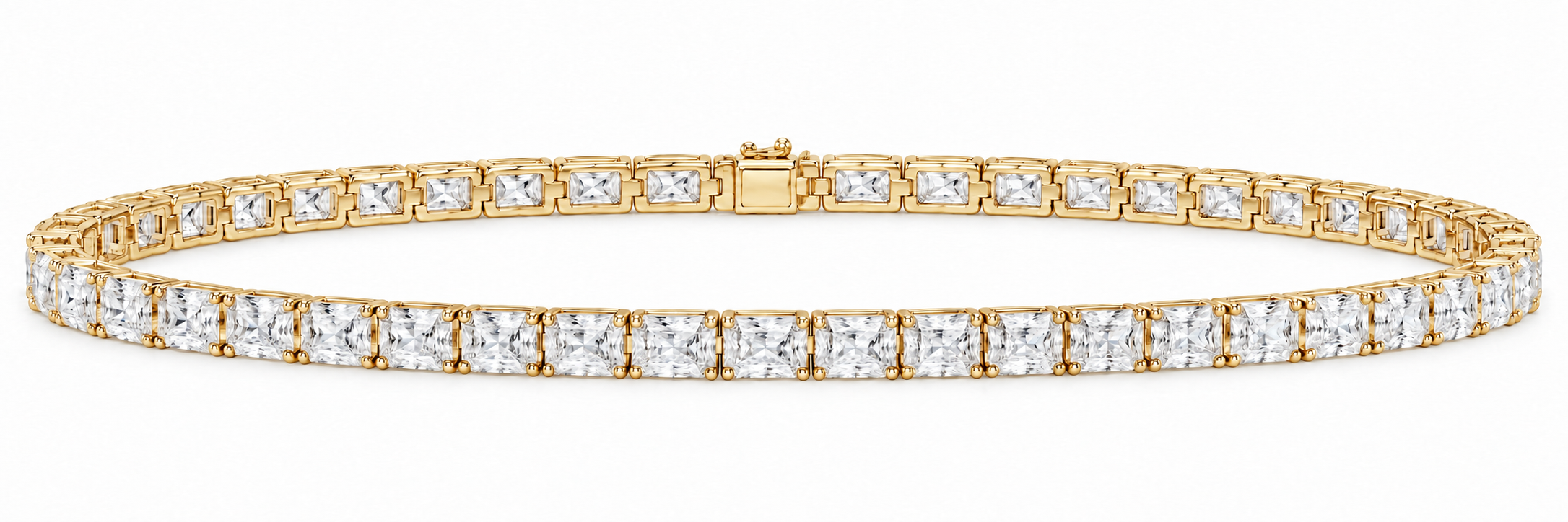 14K Yellow Gold 6 3/4 CTW Lab-Grown Diamond Radiant Bracelet, photo 1