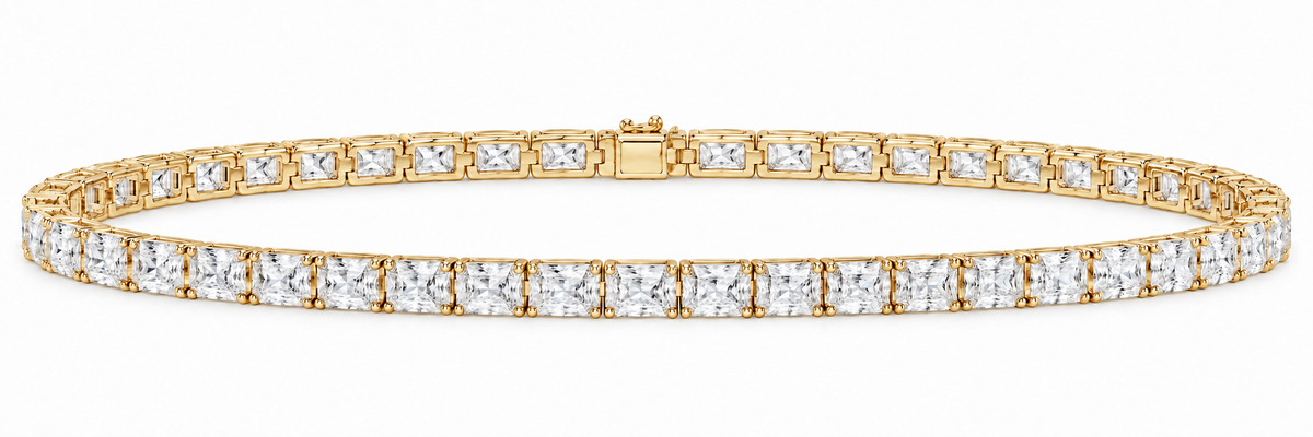 14K Yellow Gold 6 3/4 CTW Lab-Grown Diamond Radiant Bracelet, photo 1
