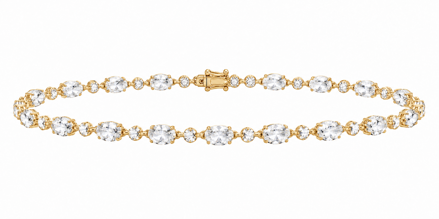 14K Yellow Gold 4 7/8 CTW Lab-Grown Diamond Bracelet, photo 1