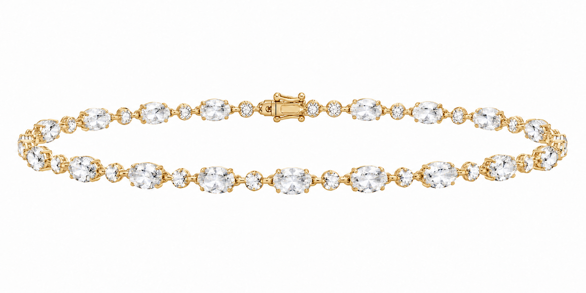 14K Yellow Gold 4 7/8 CTW Lab-Grown Diamond Bracelet, photo 1