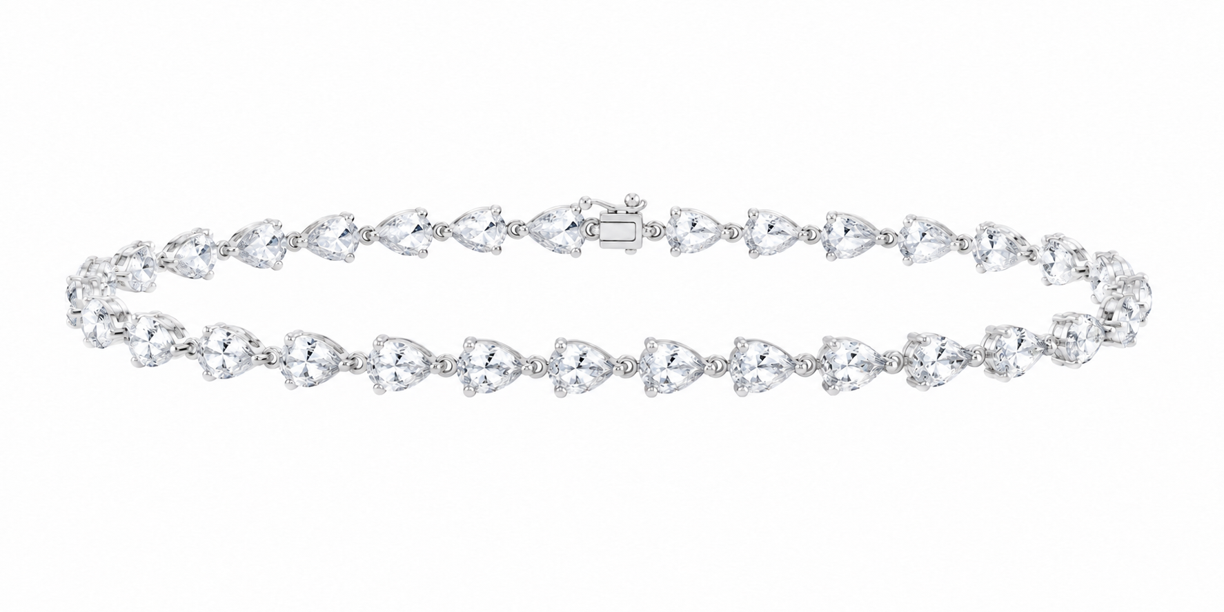 14K White Gold 5 5/8 CTW Lab-Grown Diamond Bracelet, photo 1