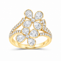 14K Yellow Gold 2 1/2 CTW Lab-Grown Diamond Flower Ring, photo 1