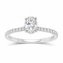 14K White Gold 3/4 CTW Lab-Grown Diamond Oval Engagement Ring, photo 1
