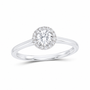 14K White Gold 1/2 CTW Lab-Grown Diamond Round Halo Engagement Ring, photo 1