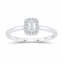 14K White Gold 1/2 CTW Lab-Grown Diamond Emerald Halo Engagement Ring, photo 1