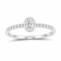 14K White Gold 3/8 CTW Lab-Grown Diamond Oval Bezel Engagement Ring, photo 1