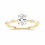 14K Yellow Gold 1 CTW Lab-Grown Diamond Oval Engagement Ring, photo 1