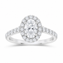 14K White Gold 1 7/8 CTW Lab-Grown Diamond Oval Halo Engagement Ring, photo 1