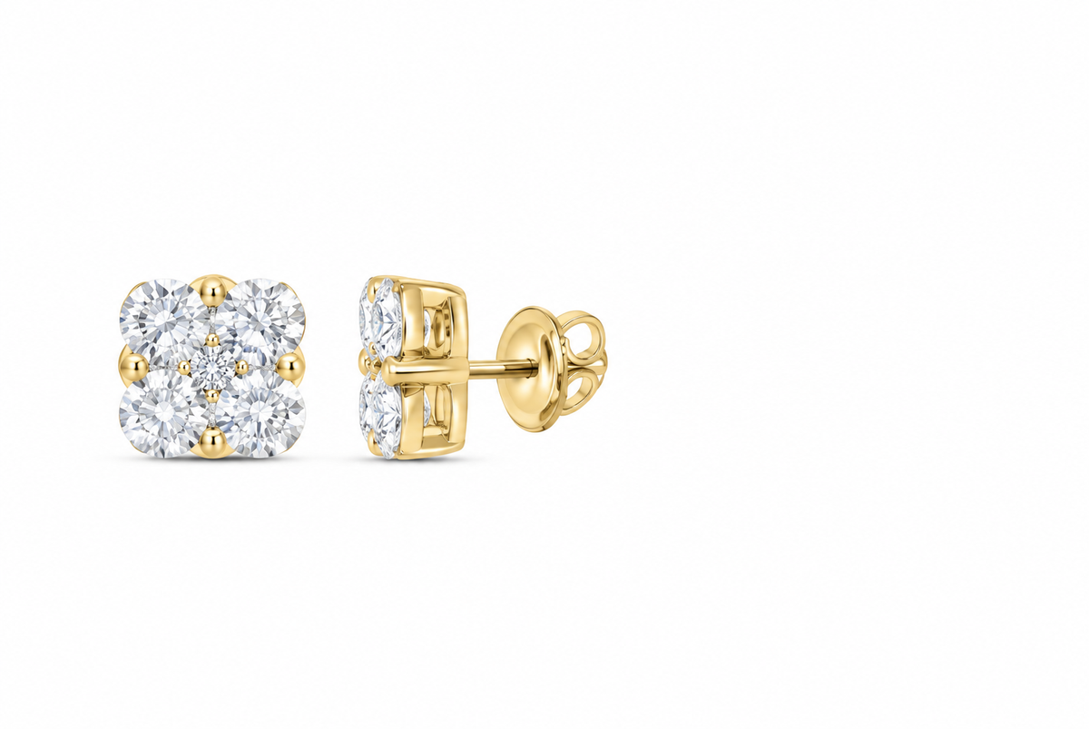 10K gold lab-grown diamond earring, supplier SKU 14177