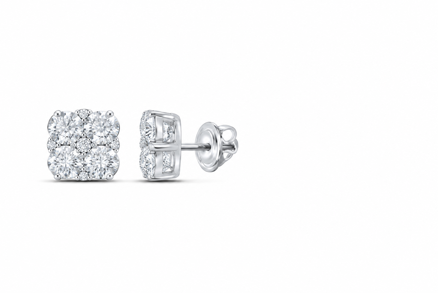 10K gold lab-grown diamond earring, supplier SKU 14179