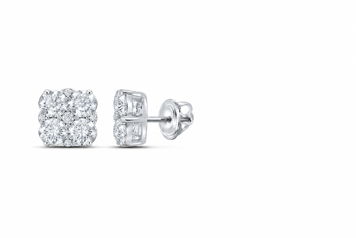 10K gold lab-grown diamond earring, supplier SKU 14179