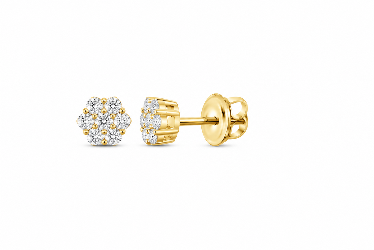 10K gold lab-grown diamond earring, supplier SKU 14184