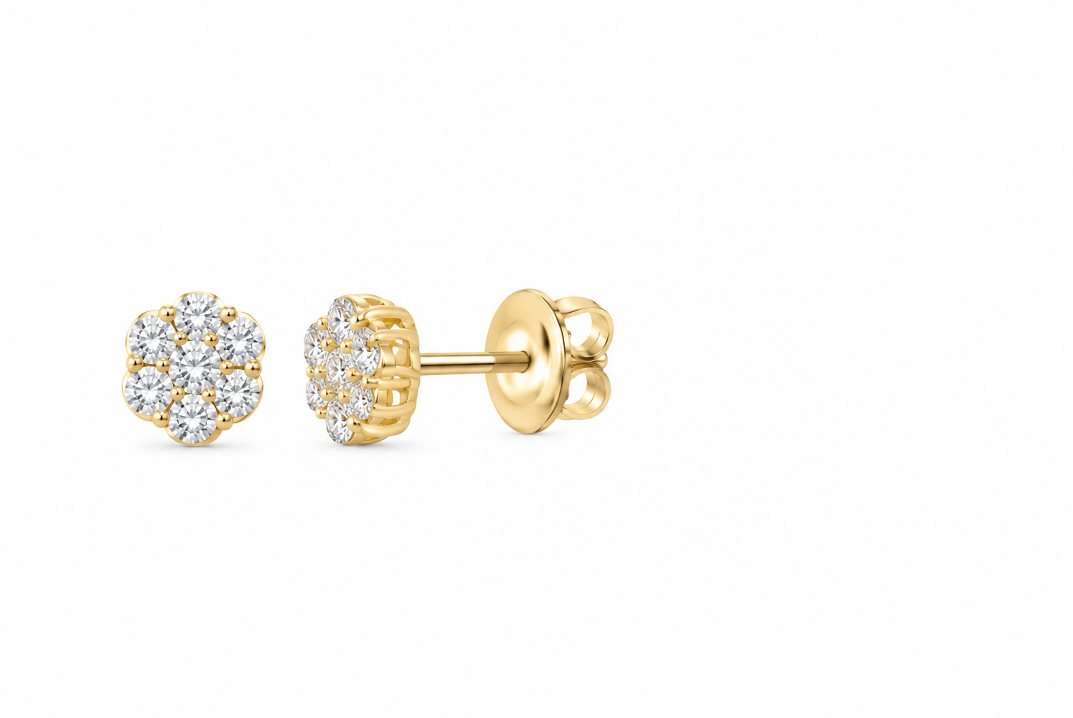 10K gold lab-grown diamond earring, supplier SKU 14185