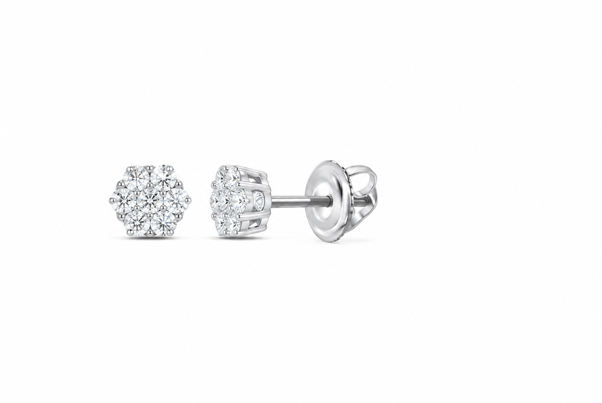 10K gold lab-grown diamond earring, supplier SKU 14186