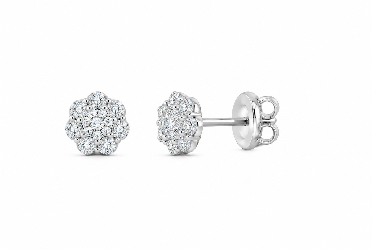 10K gold lab-grown diamond earring, supplier SKU 14187