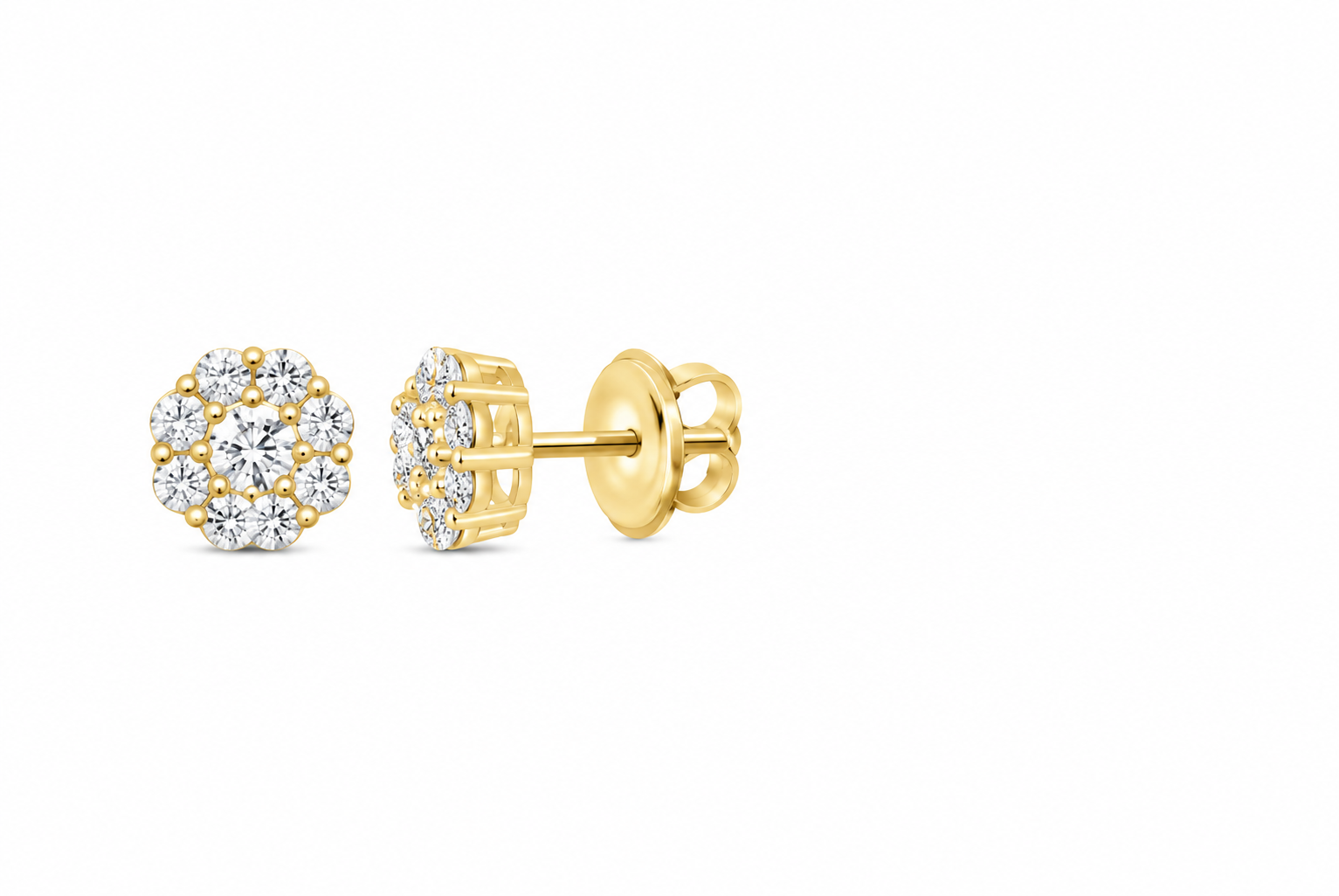 10K gold lab-grown diamond earring, supplier SKU 14189
