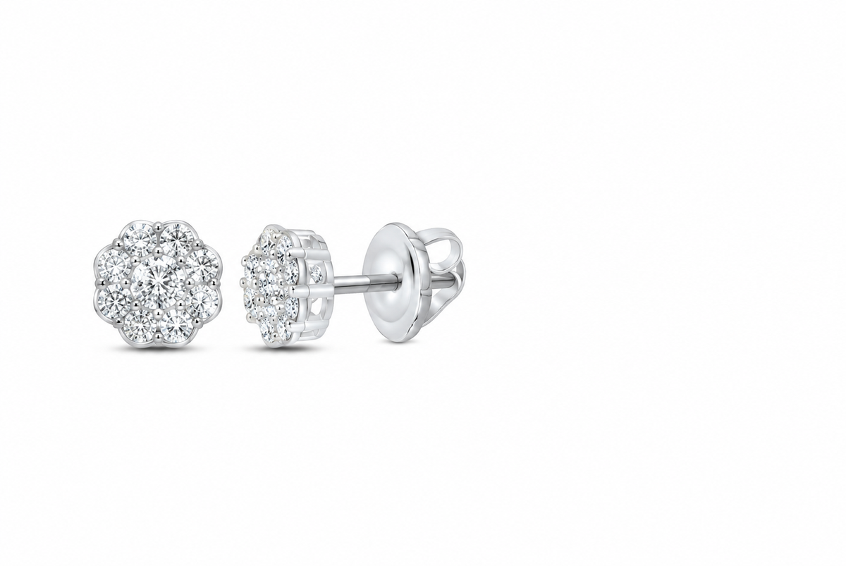 10K gold lab-grown diamond earring, supplier SKU 14191