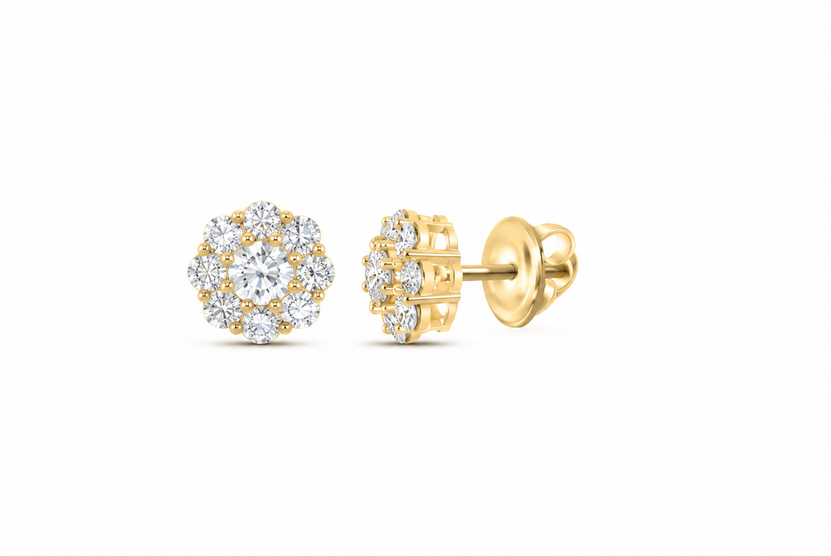 10K gold lab-grown diamond earring, supplier SKU 14192