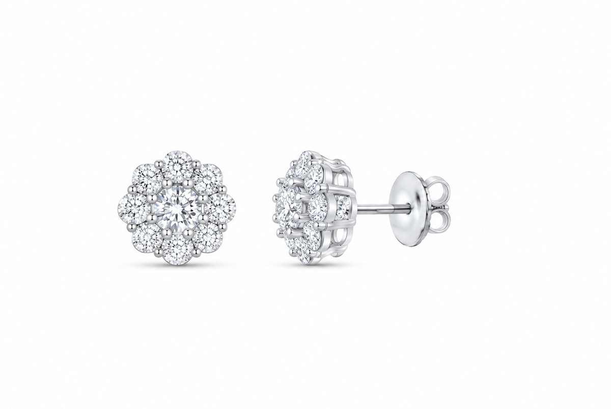10K gold lab-grown diamond earring, supplier SKU 14193