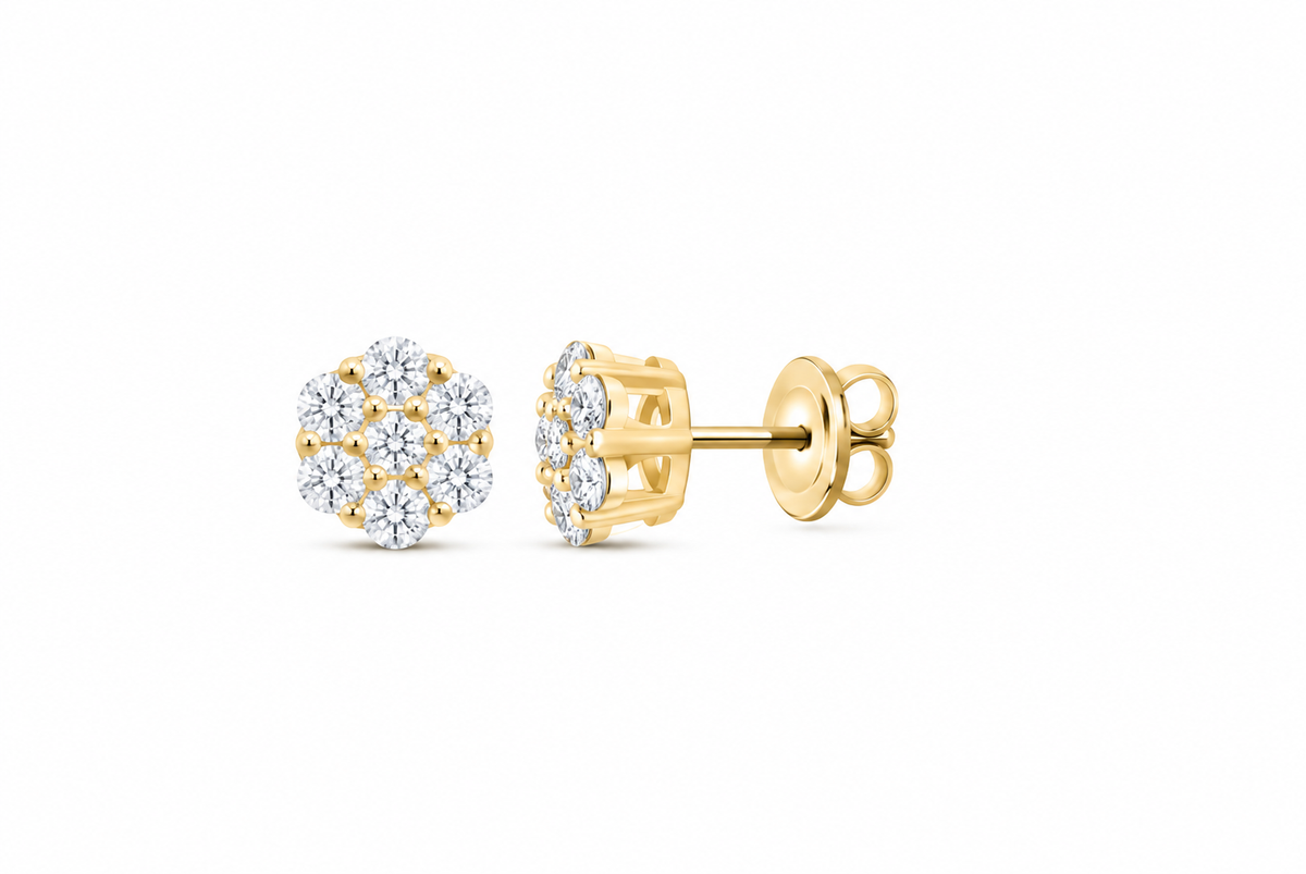 10K gold lab-grown diamond earring, supplier SKU 14194