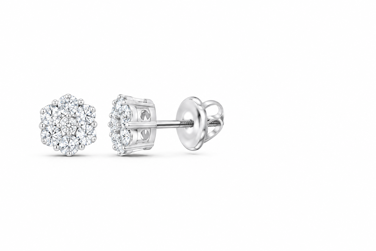 10K gold lab-grown diamond earring, supplier SKU 14195