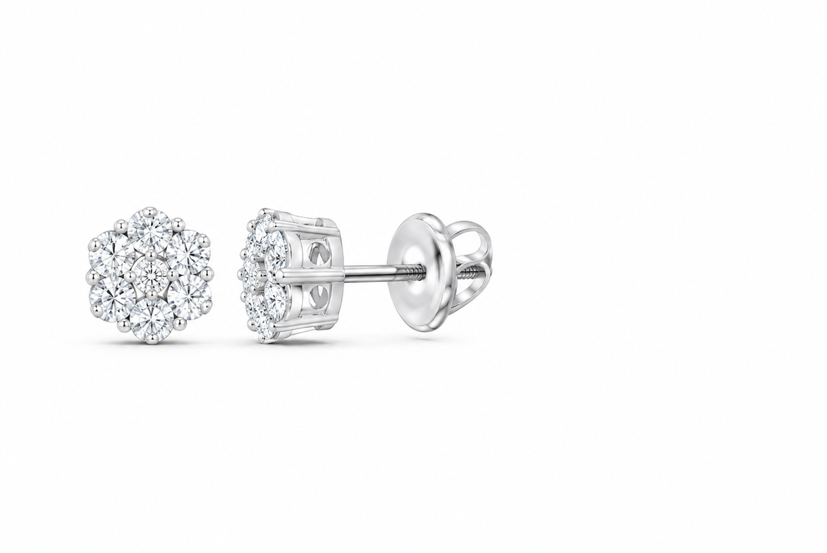 10K gold lab-grown diamond earring, supplier SKU 14195