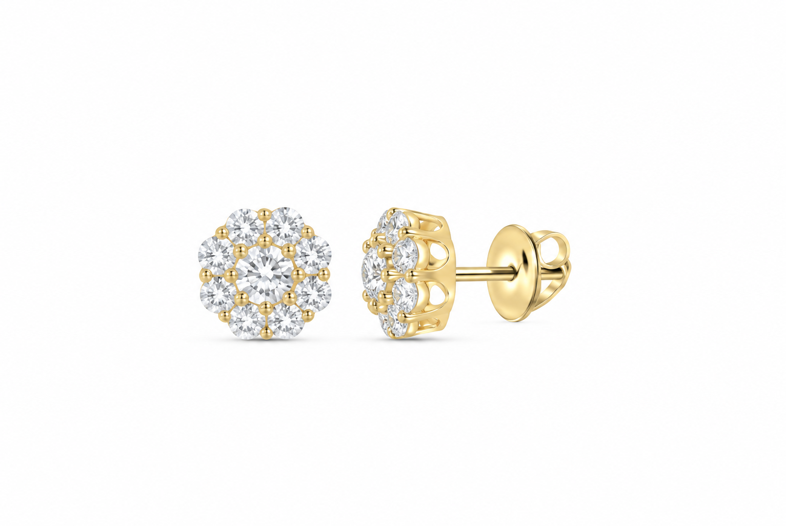 10K gold lab-grown diamond earring, supplier SKU 14197